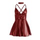 Бельо SUBBLIME - 955403 DRESS WITH BURGUNDY LEATHER STRAPS L/XL