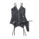 Боди SUBBLIME - 955458 BLACK LEATHER ZIPPER BODY S/M