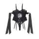 Боди SUBBLIME - 955502 LACE BODYSUIT WITH BOWS AND GARTERS BLACK L/XL