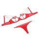 Бельо SUBBLIME - 955526 BRA SET WITH CHAINS AND MESH HEART RED L/XL