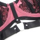 Бельо SUBBLIME - 955588 PINK PATENT LEATHER MESH ZIPPER BRA SET L/XL
