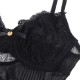 Бельо SUBBLIME - 955625 LACE BODYSUIT WITH BOTTOM CLOSURE BLACK L/XL