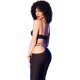 Бельо CHILIROSE - CR 4851 BLACK TOP AND LEGGINGS SET WITH GOLDEN ACCESSORIES L