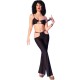 Бельо CHILIROSE - CR 4851 BLACK TOP AND LEGGINGS SET WITH GOLDEN ACCESSORIES L