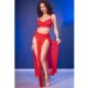 Бельо CHILIROSE - CR 4850 RED TOP AND LEGGINGS SET WITH GOLDEN ACCESSORIES S