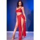 Бельо CHILIROSE - CR 4850 RED TOP AND LEGGINGS SET WITH GOLDEN ACCESSORIES M