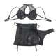 Комплект SUBBLIME - 957599 LEATHER BRA AND SKIRT SET BLACK L/XL