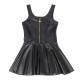 Рокля SUBBLIME - 957674 HEART ZIPPER LEATHER DRESS BLACK L/XL