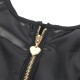 Рокля SUBBLIME - 957674 HEART ZIPPER LEATHER DRESS BLACK L/XL