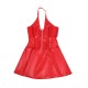 Рокля SUBBLIME - 957735 LACE ZIPPER LEATHER DRESS RED L/XL