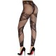 Секси чорапи LEG AVENUE - LACE AND SHEER FOOTLESS TIGHTS BLACK