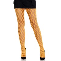 Секси чорапи LEG AVENUE - LACE TIGHTS WITH EYELETS NEON 