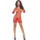 Секси боди PASSION - BS108 BODYSTOCKING GRID RED