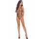 Секси боди PASSION - BS114 BLACK GRID BODYSTOCKING