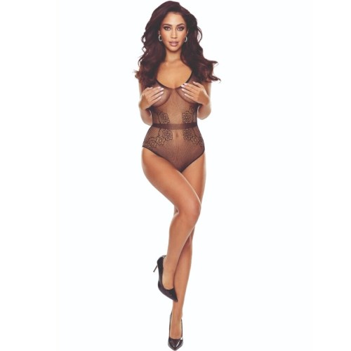 Секси боди PASSION - BS115 BLACK GRID BODYSTOCKING