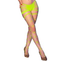 Секси чорапи CHILIROSE - CR 4867 NEON GREEN FISHNET TIGH