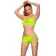 Бельо CHILIROSE - CR 4866 NEON GREEN TOP AND SHORTS SET S/M