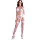 Бельо CHILIROSE - CR 4862 SET OF BRA, GARTER BELT, THONG AND WHITE LACE STOCKINGS L