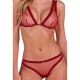Секси комплект PASSION - BELISSANA BRA + THONG SET BURGUNDY S/M