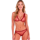 Секси комплект PASSION - BELISSANA BRA + THONG SET BURGUNDY L/XL