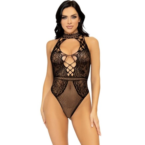 Боди LEG AVENUE - NET AND LACE KEYHOLE HALTER BODYSUIT ONE SIZE | LEG AVENUE - LEG AVENUE BODYSTOCKINGS Боди LEG AVENUE - NET AND LACE KEYHOLE HALTER BODYSUIT ONE SIZE