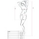 PASSION WOMAN BS025 BODYSTOCKING DRESS STYLE BLACK ONE SIZE
