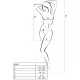 PASSION WOMAN BS027 BODYSTOCKING DRESS STYLE WHITE ONE SIZE