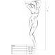 PASSION WOMAN BS045 BODYSTOCKING WHITE ONE SIZE