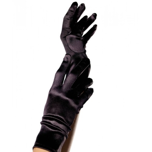 LEGAVENUE SATIN GLOVES BLACK