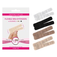 BYEBRA -FLEXIBLE BRA EXTENDERS 2 HOOK NUDE 4UDS