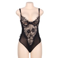 Секси боди SUBBLIME QUEEN PLUS FLORAL LACE AND FRINGED B