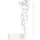 PASSION WOMAN BS053 BODYSTOCKING WHITE ONE SIZE