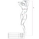 PASSION WOMAN BS057 BODYSTOCKING WHITE ONE SIZE