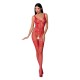 PASSION WOMAN BS069 BODYSTOCKING - RED ONE SIZE