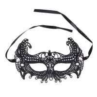 QUEEN LINGERIE BLACK MASK ONE SIZE